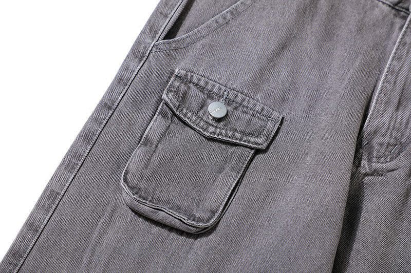 Retro Hip Hop Multi-pocket Cargo Pants Male Novara Shop   Novara Shop