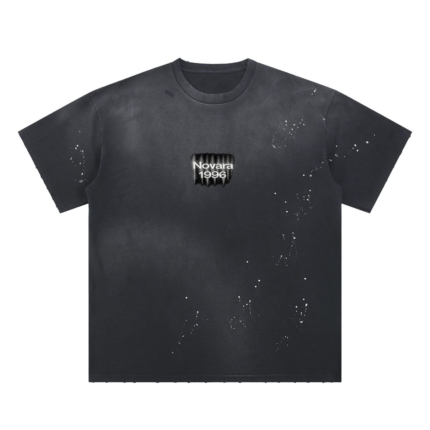 Novara Hand-Frayed Sunfade Paint Splatter T-Shirt ODMPOD   Novara Shop