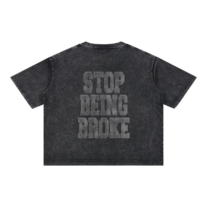 Stop Being Broke Boxy Tee - Novarashop