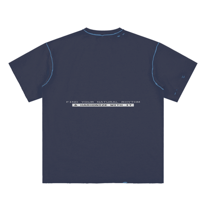 Hand-frayed Reversible T-shirt ODMPOD   Novara Studio