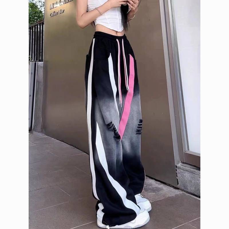 American Retro Hip-hop Fashion Straight Wide-leg Pants Novara Shop   Novara Shop
