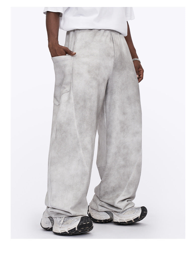 Fashion Summer American Wide Leg Pants Men