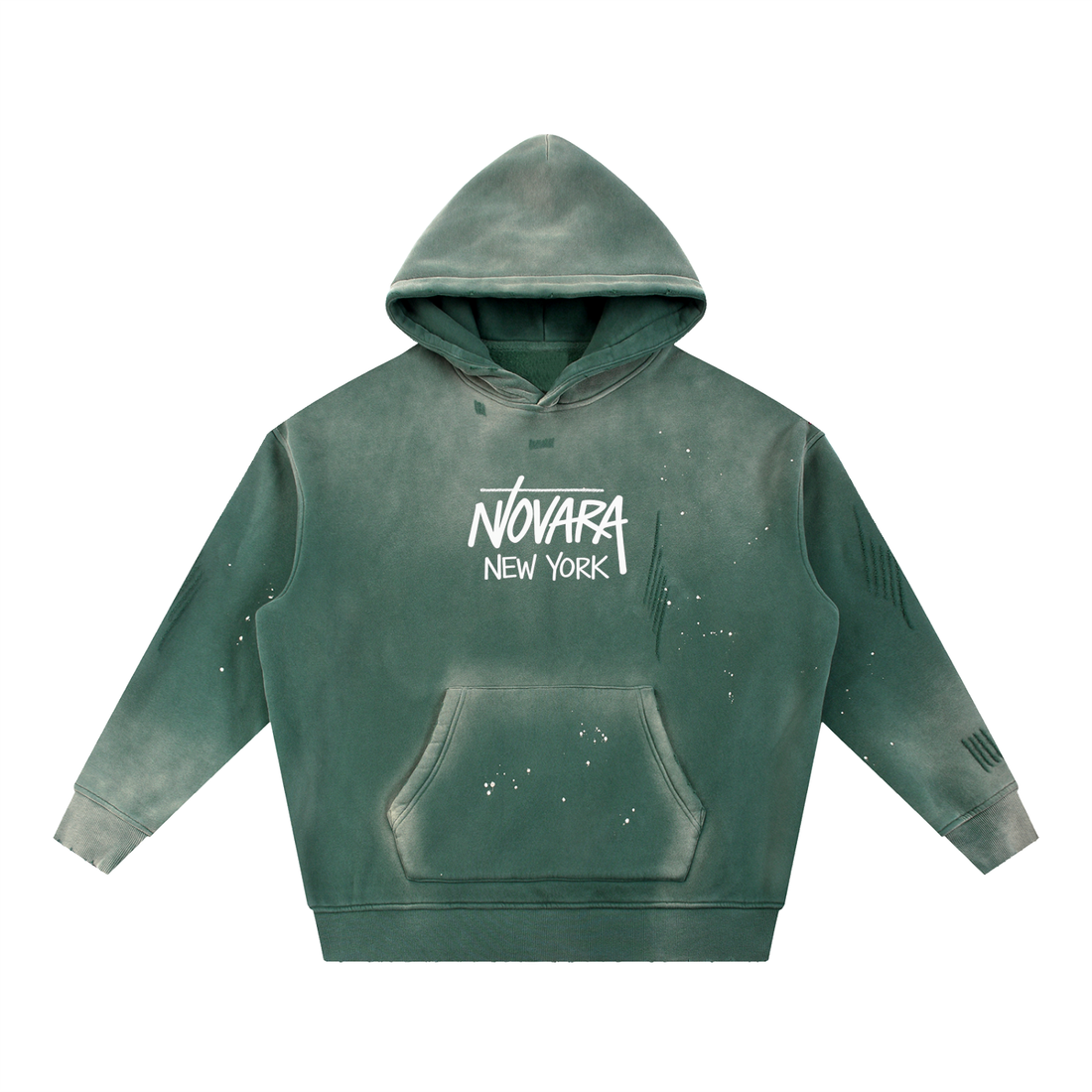 Vintage Washed Frayed Fleece Hoodie ODMPOD   Novara Shop