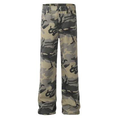 Casual Fashion American Camouflage Pants Men