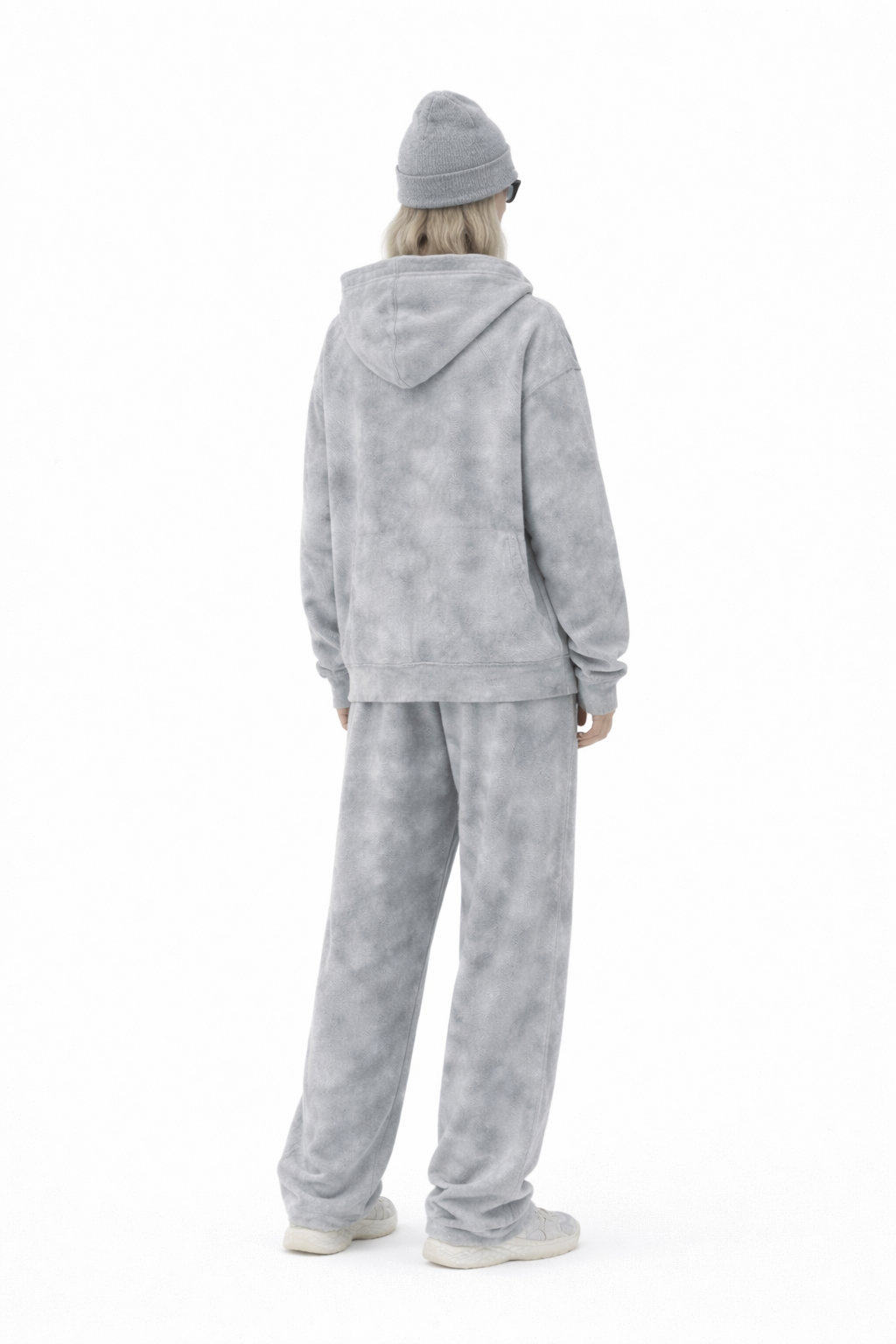 Dirty Washed Zip-Up Fleece Hoodie ODMPOD   Novara Studio