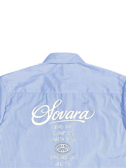 Oversized Vertical Stripe Boxy Shirt ODMPOD   Novara Shop