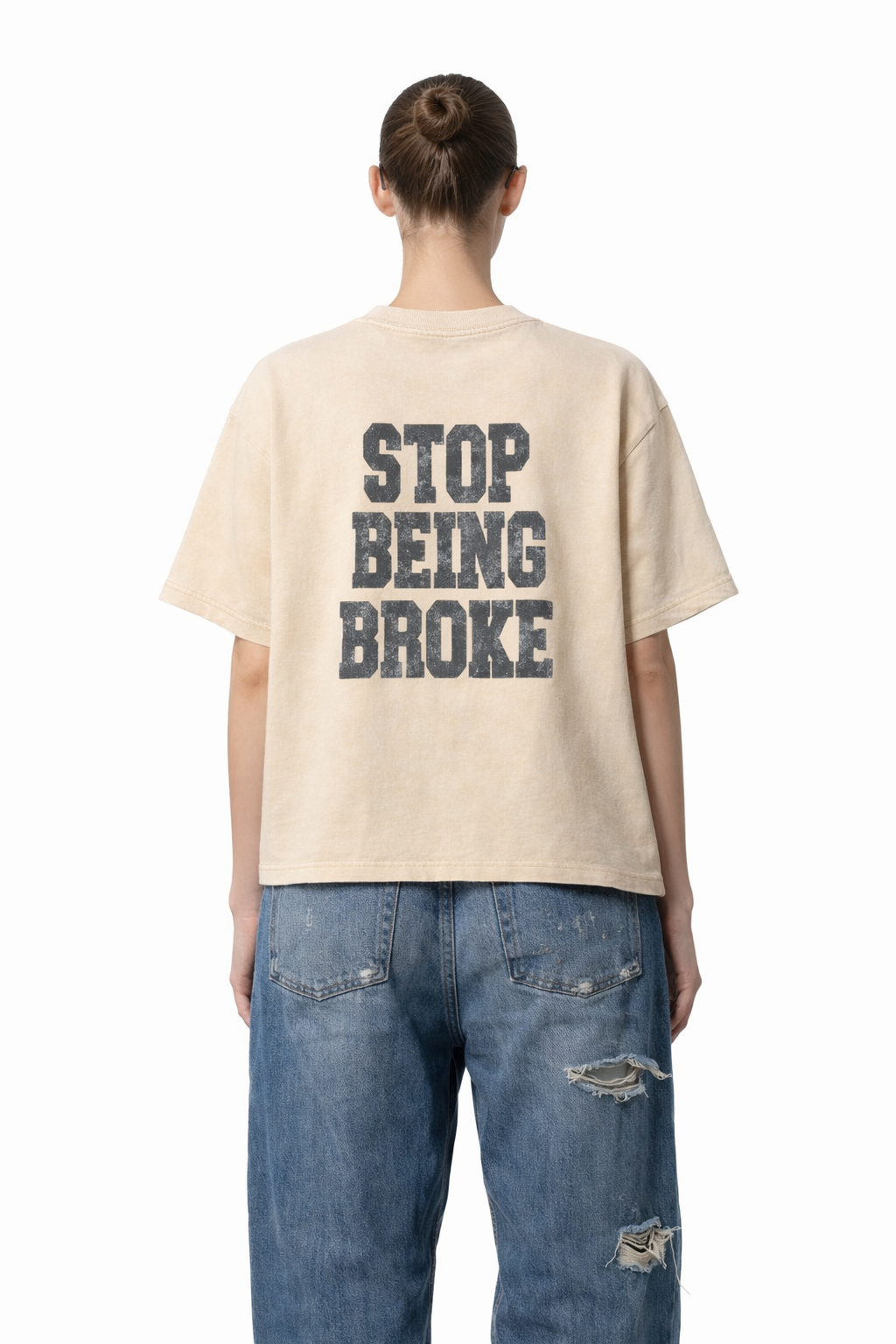 Stop Being Broke Boxy Tee - Novarashop