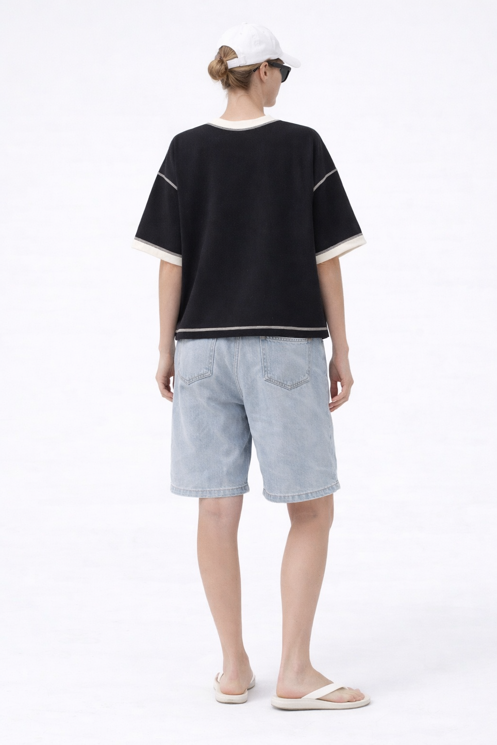 Contrast-Stitched Cotton T-Shirt Novara Shop   Novara Studio