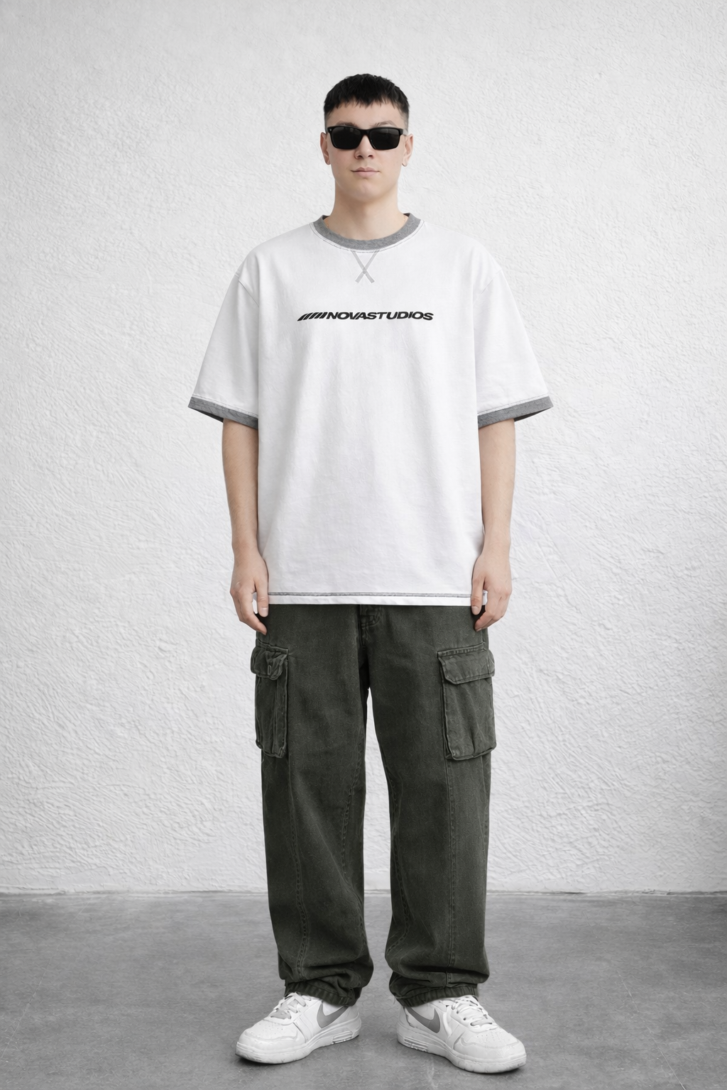 Contrast-Stitched Cotton T-Shirt Novara Shop   Novara Studio