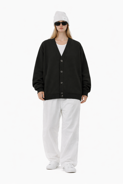 Essential Heavyweight Sweat Cardigan Novara Shop   Novara Studio