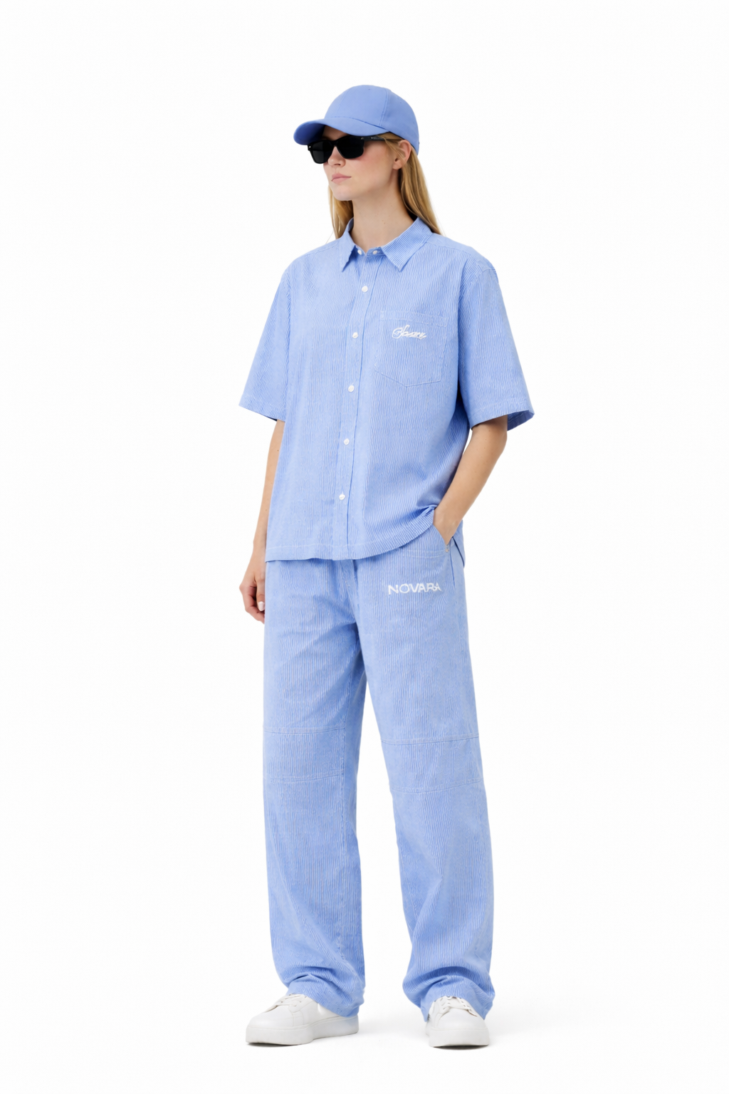 Oversized Vertical Stripe Boxy Shirt- Unisex Novara Studio   Novara Studio