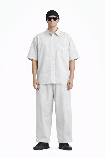 Oversized Vertical Stripe Boxy Shirt- Unisex Novara Studio   Novara Studio