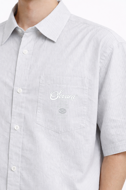 Oversized Vertical Stripe Boxy Shirt Novara Studio   Novara Studio