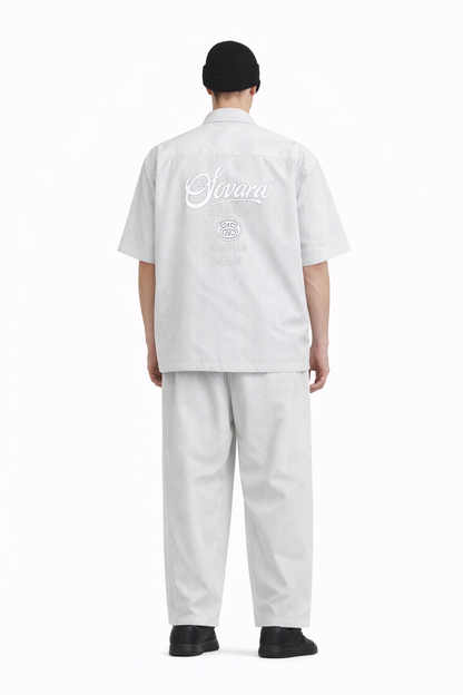 Oversized Vertical Stripe Boxy Shirt Novara Studio   Novara Studio