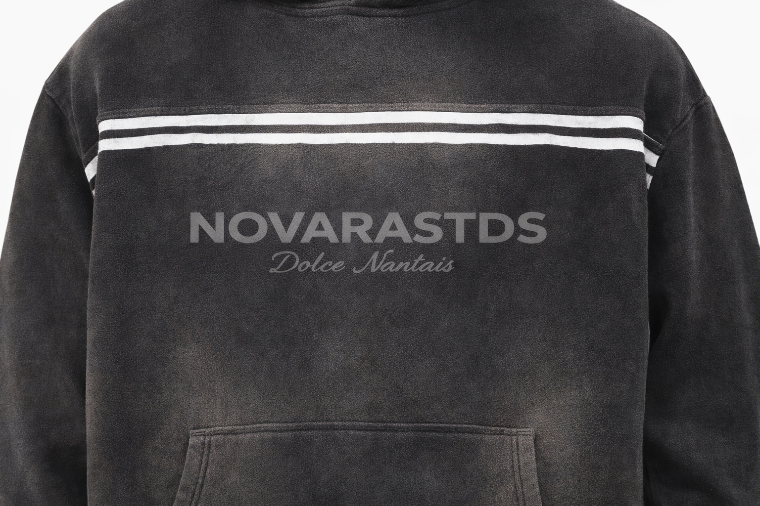 Sun Fade Contrast Tape Fleece Hoodie Novara Shop   Novara Studio
