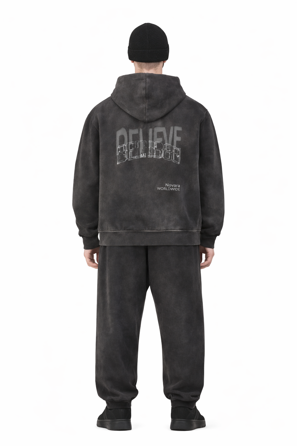 Sun Fade Contrast Tape Fleece Hoodie Novara Shop   Novara Studio