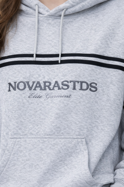 Sun Fade Contrast Tape Fleece Hoodie Novara Shop   Novara Studio