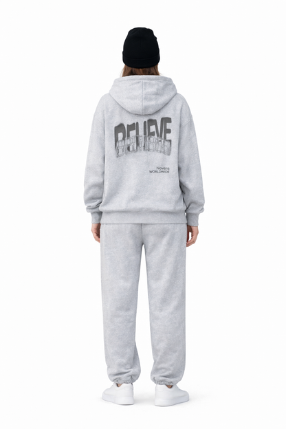 Sun Fade Contrast Tape Fleece Hoodie Novara Shop   Novara Studio