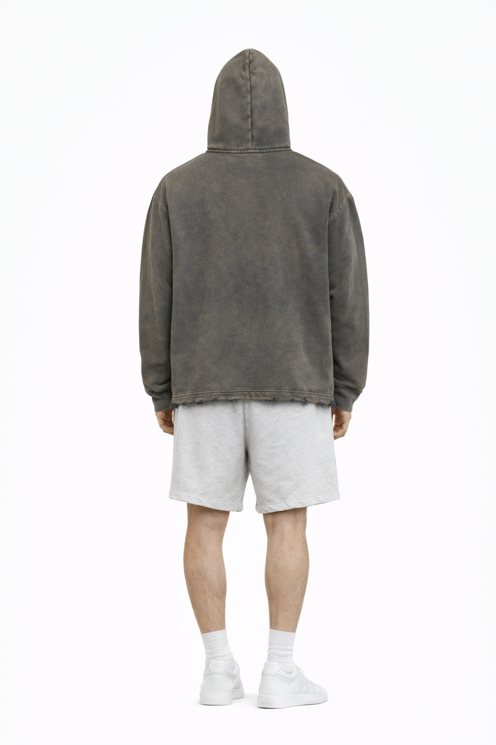 Vintage Washed Frayed-Hem Hoodie Novara Studio   Novara Studio