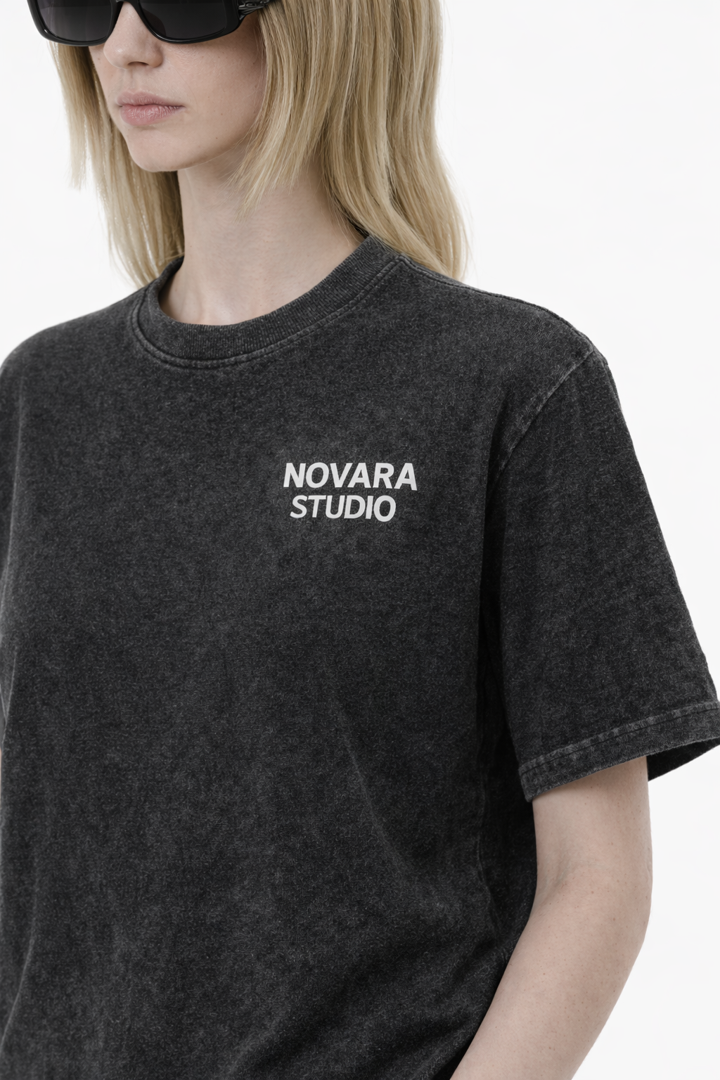 Textured Waffle Washed Boxy T-Shirt Novara Shop   Novara Studio