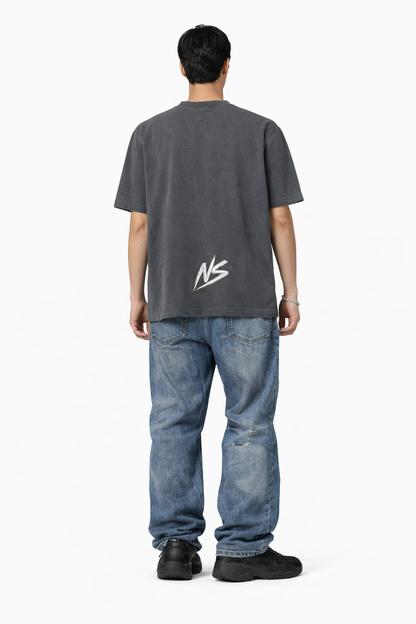 Heavyweight Vintage Washed Frayed T-Shirt ODMPOD   Novara Studio