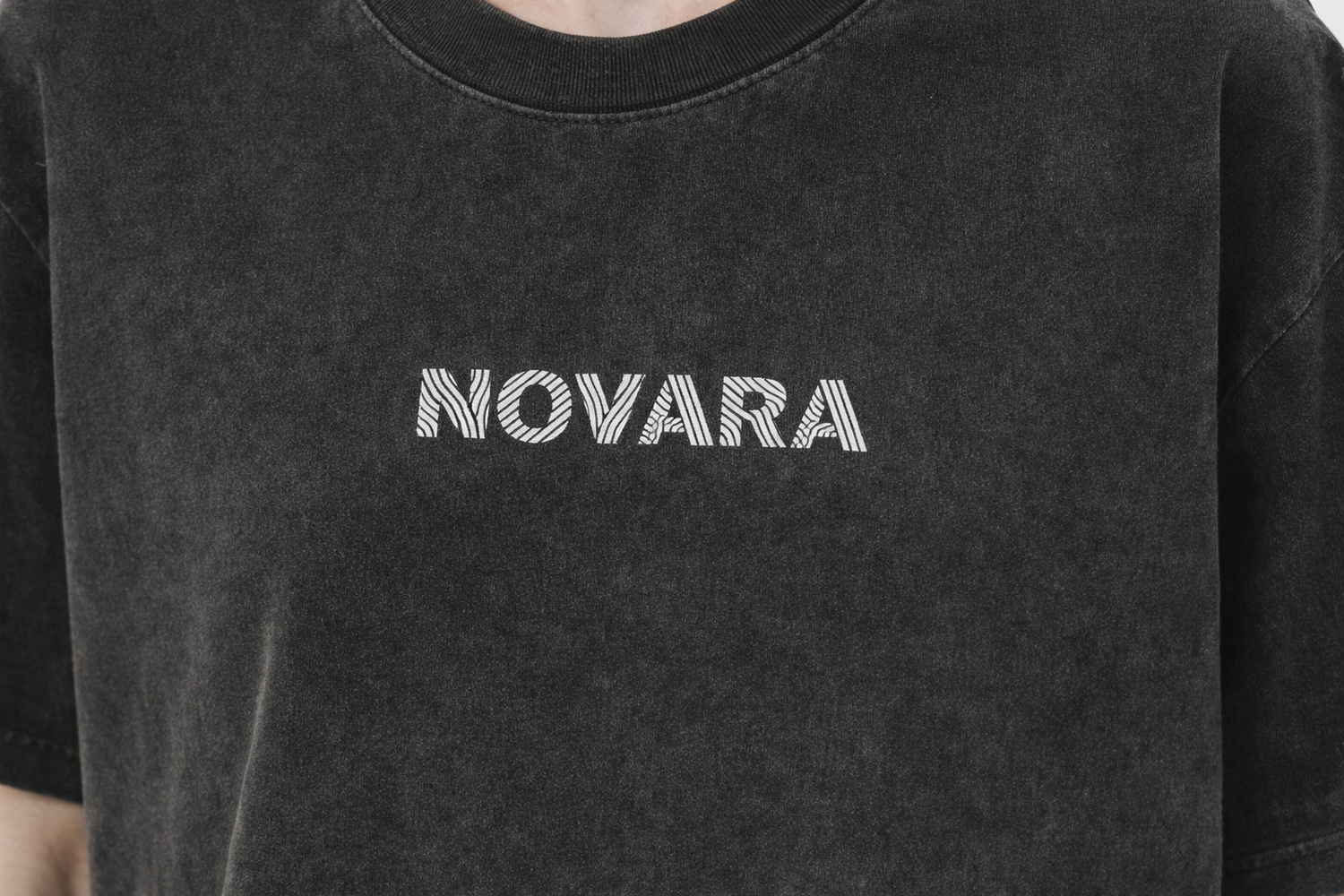 Heavyweight Vintage Washed Frayed T-Shirt Novara Studio   Novara Studio