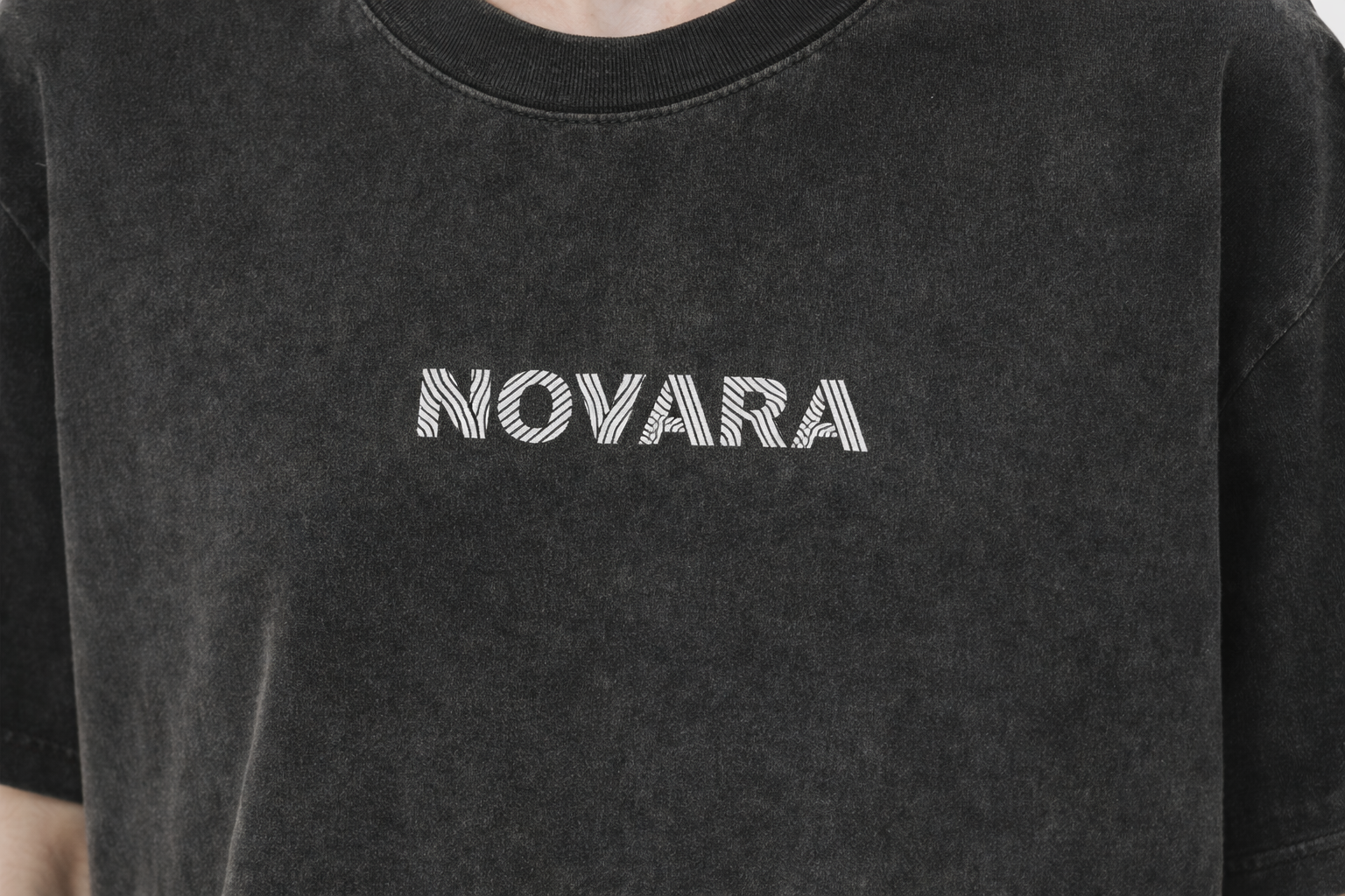Heavyweight Vintage Washed Frayed T-Shirt Novara Studio   Novara Studio