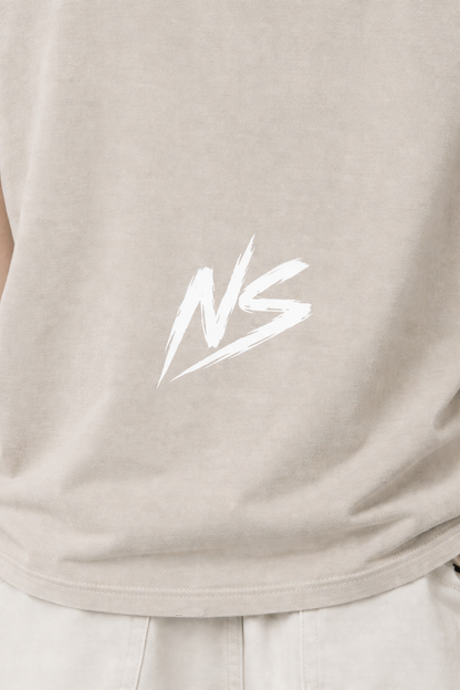 Heavyweight Vintage Washed Frayed T-Shirt Novara Studio   Novara Studio