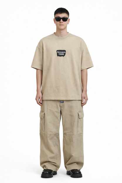 Hand-Frayed Sunfade Paint Splatter T-Shirt Novara Shop   Novara Studio