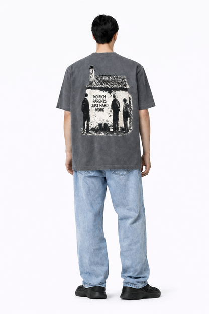 Snow Washed Oversized Cotton T-Shirt Novara Studio   Novara Studio