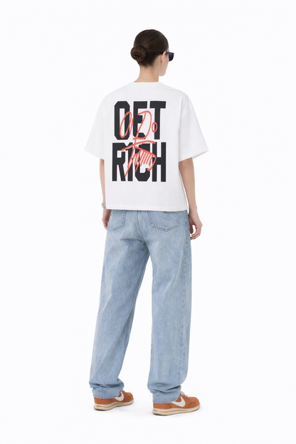 GET RICH Vintage Washed Boxy T-Shirt Novara Studio   Novara Studio