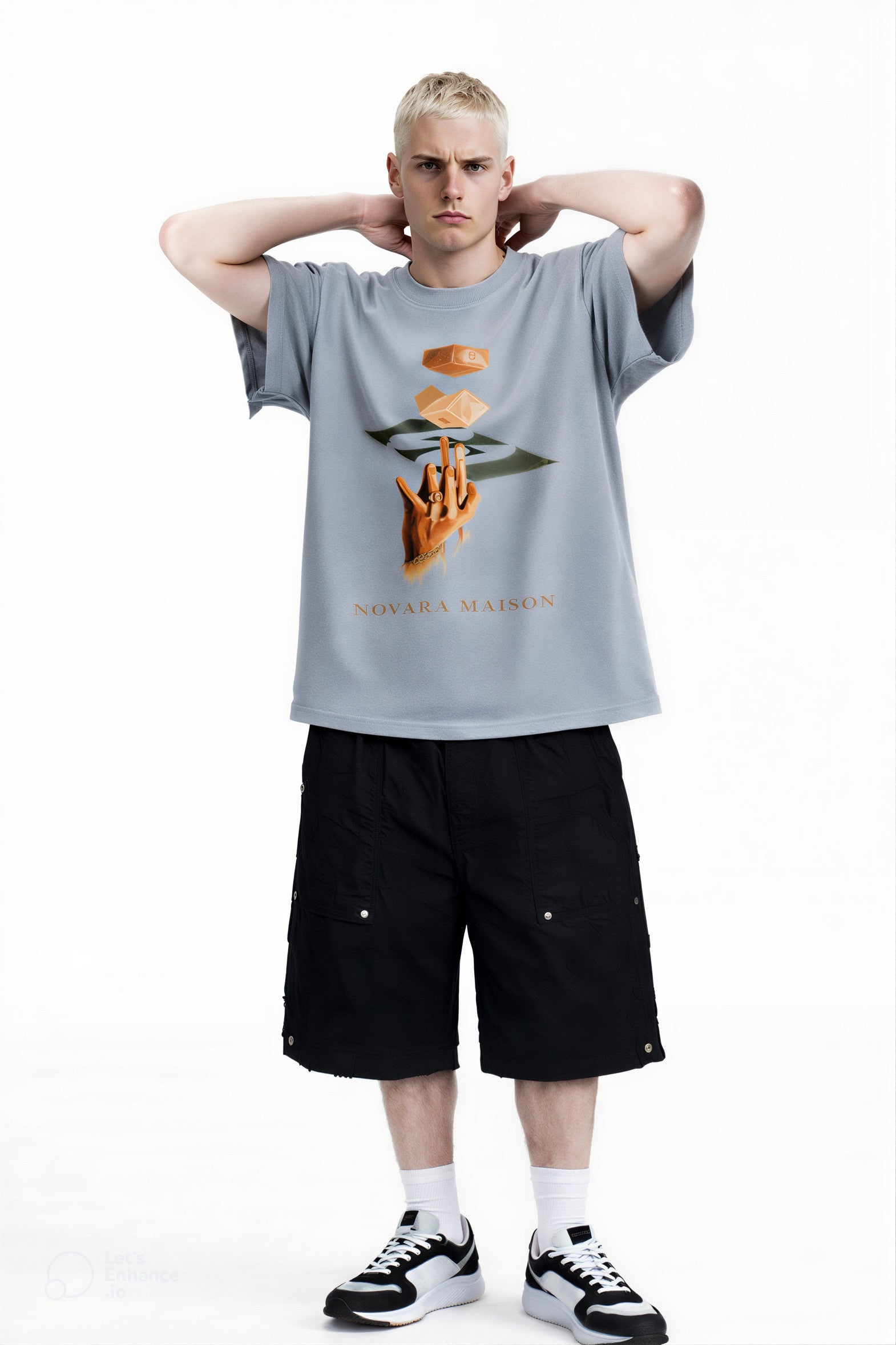 Hand Art Boxy Tee Novara Studio   Novara Studio