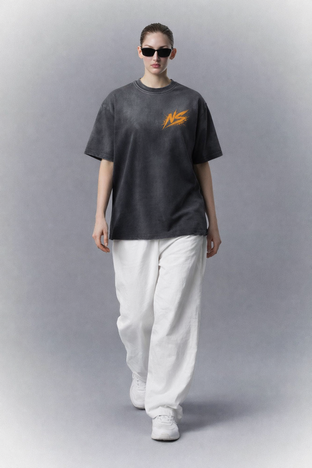 “I” Shape Gradient Washed T-Shirt ODMPOD   Novara Studio