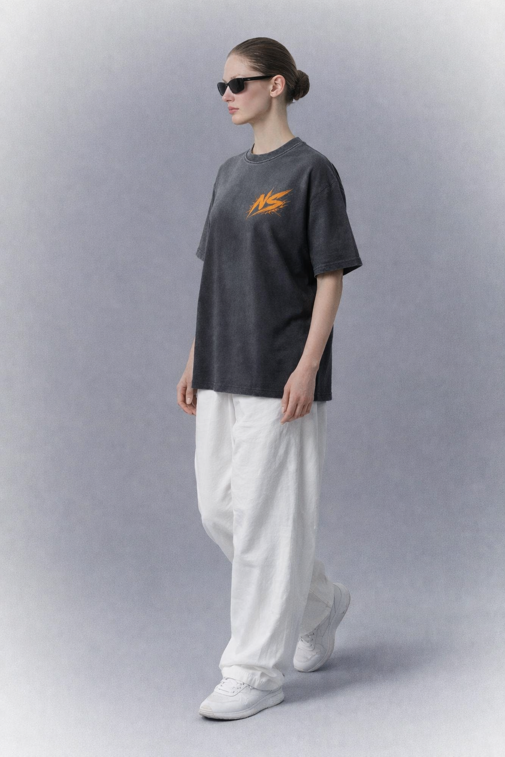 “I” Shape Gradient Washed T-Shirt ODMPOD   Novara Studio