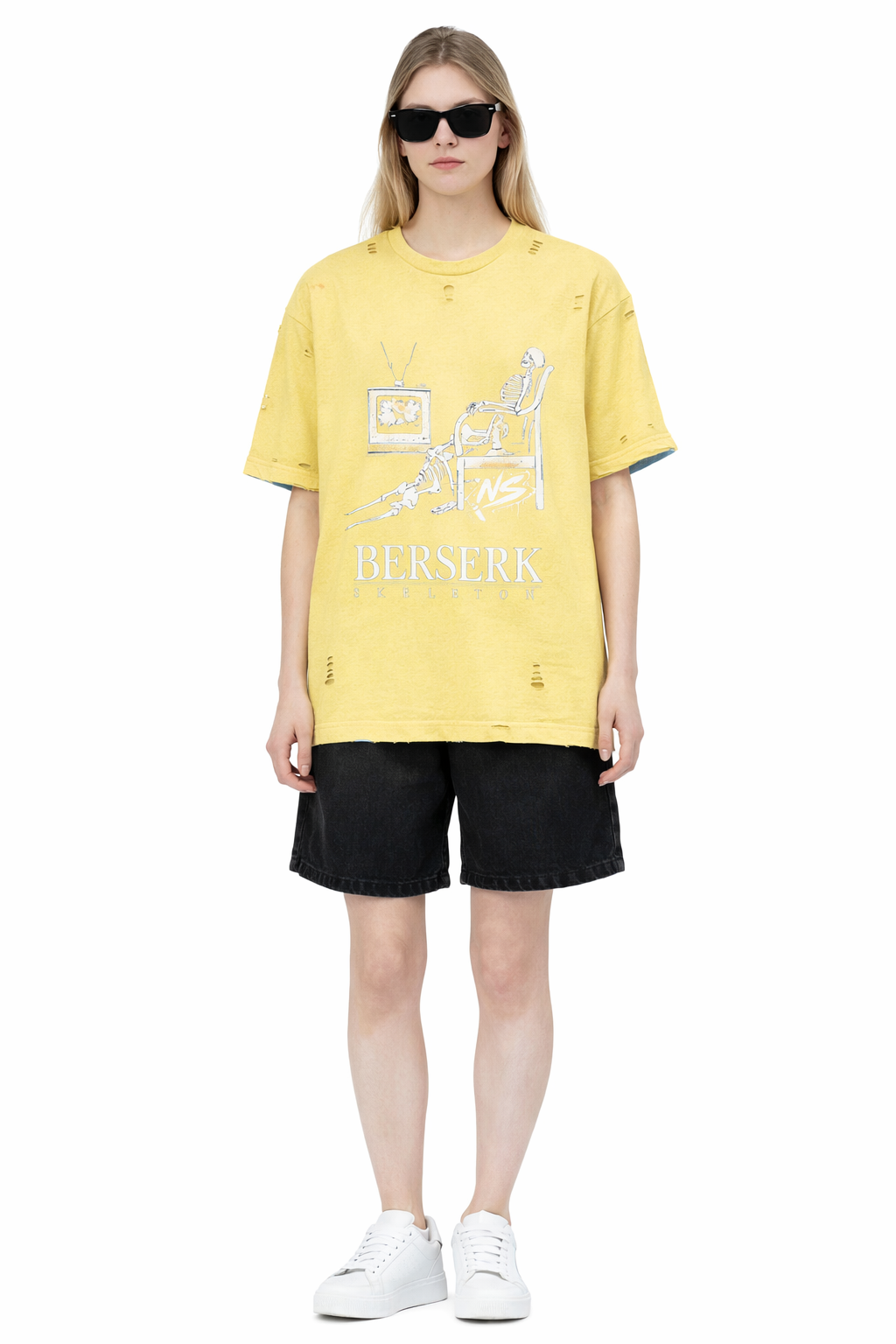 Hand-frayed Reversible T-shirt ODMPOD   Novara Studio