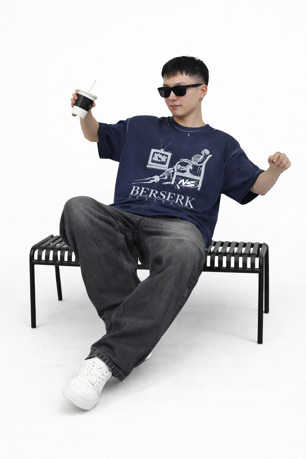 Hand-frayed Reversible T-shirt ODMPOD   Novara Studio