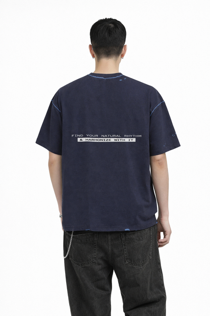 Hand-frayed Reversible T-shirt ODMPOD   Novara Studio