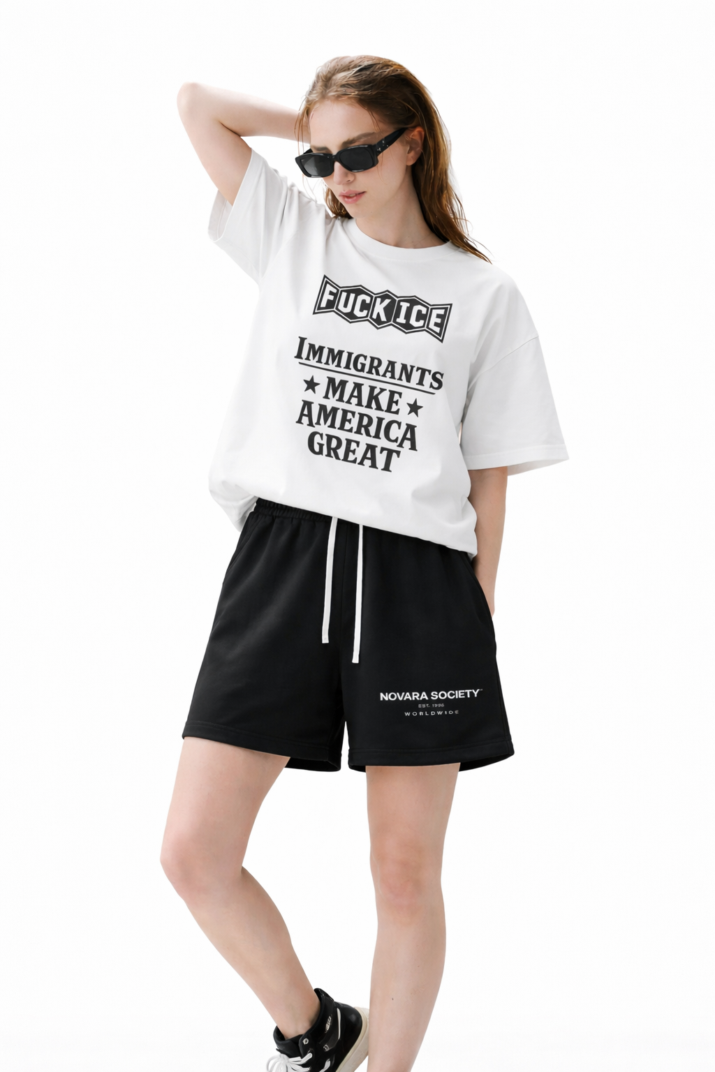 Sun Fade Raw Edge Cotton Shorts ODMPOD   Novara Studio