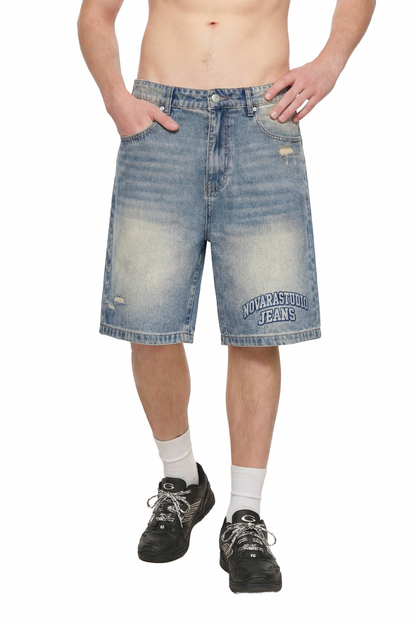 90s Faded Denim Shorts - Novara Studio