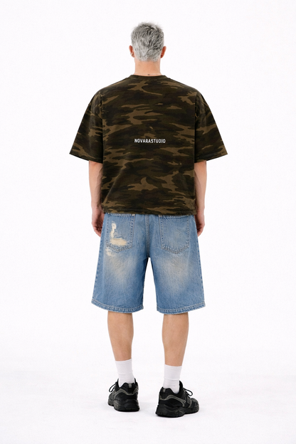 Camo Boxy Tee - Novara Studio