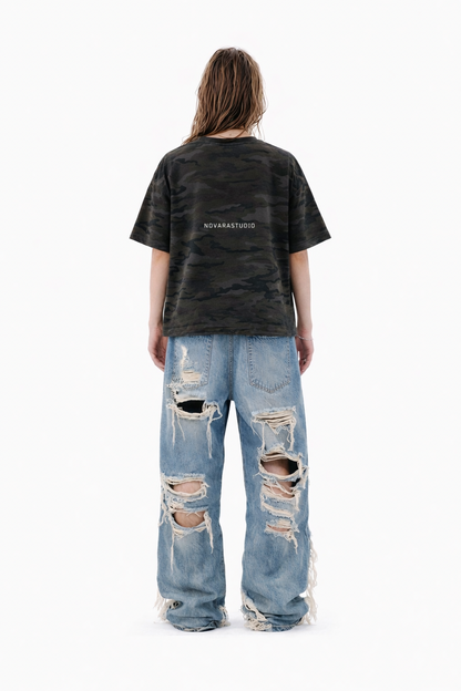 Camo Boxy Tee - Novara Studio