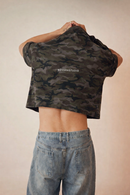Camo Boxy Tee - Novara Studio