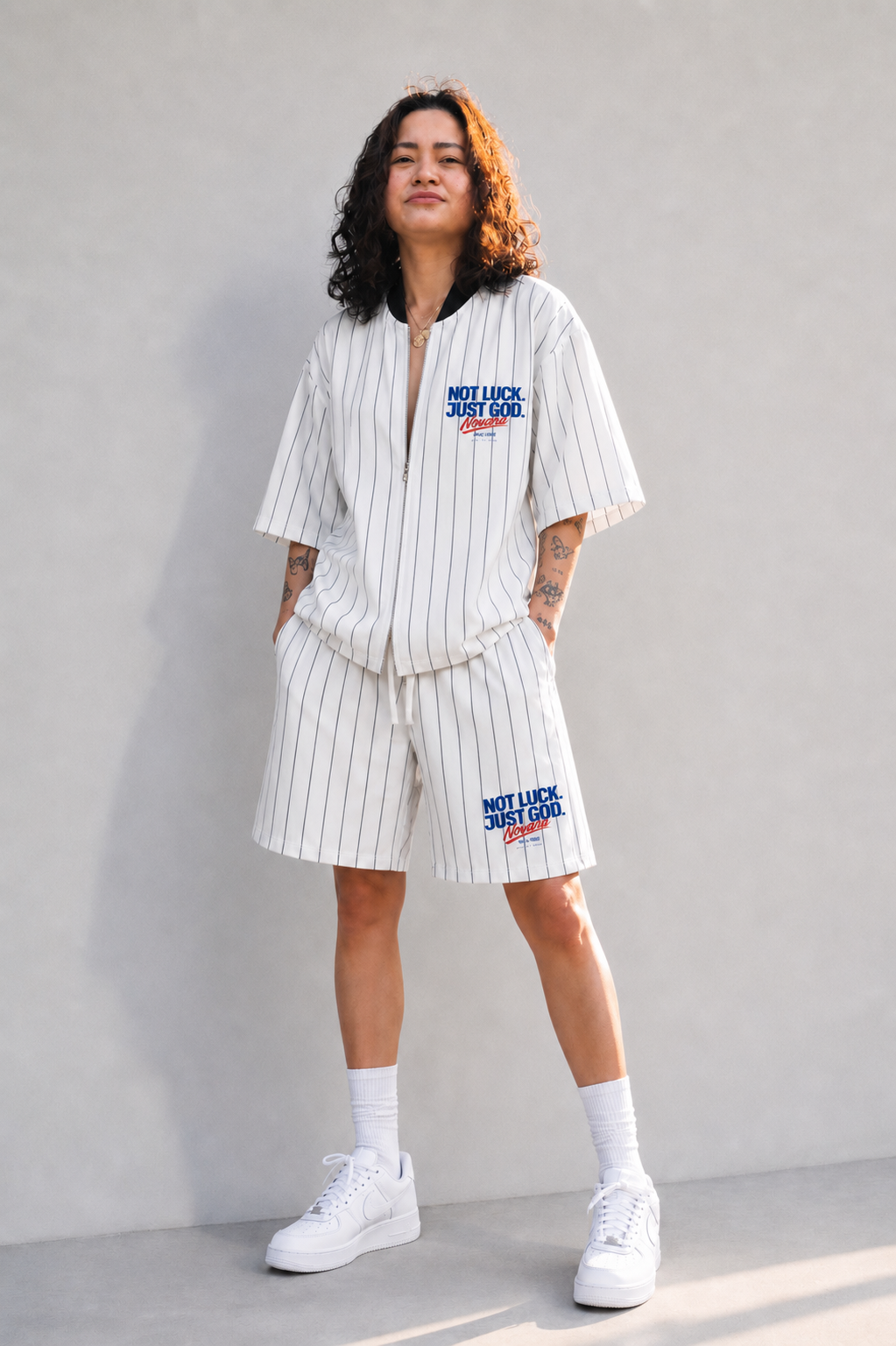 Pinstripe Baseball Jersey - Novara Studio