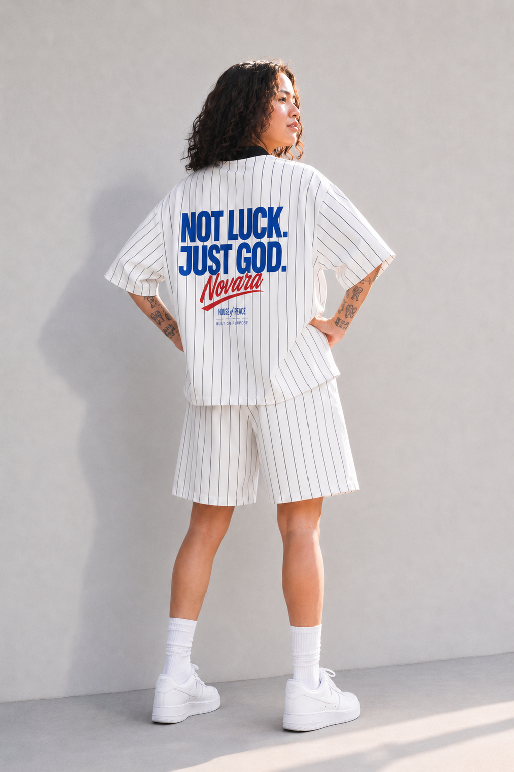 Pinstripe Baseball Jersey - Novara Studio