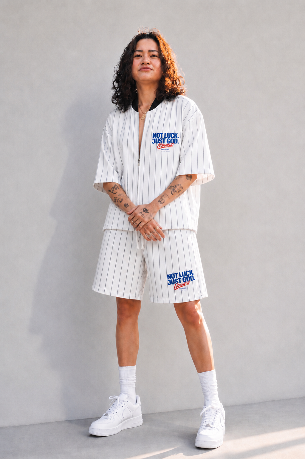 Pinstripe Baseball Jersey - Novara Studio