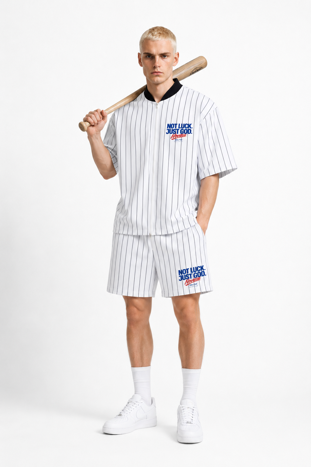 Pinstripe Baseball Jersey - Novara Studio