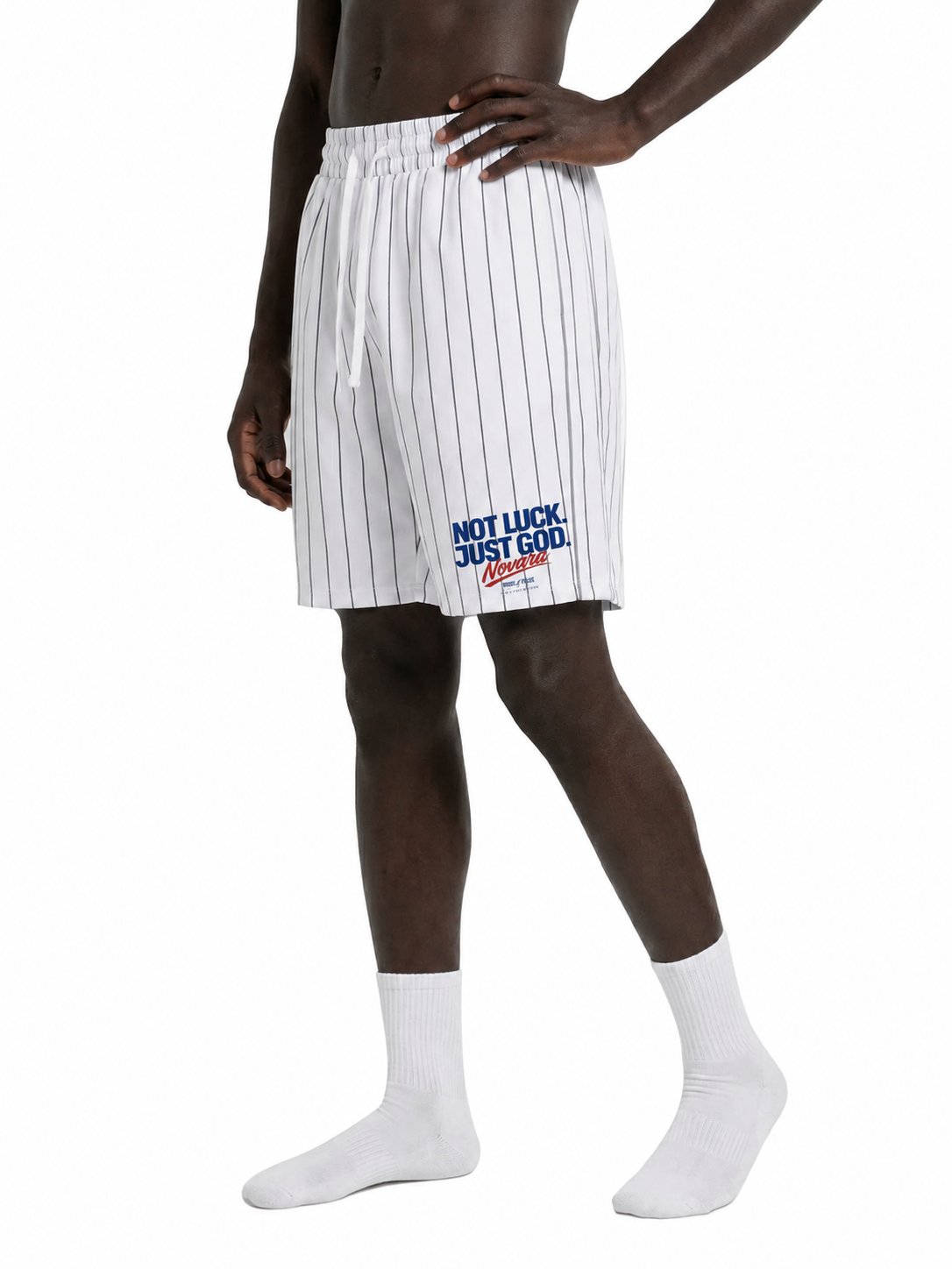 Pinstripe Baseball Shorts - Novara Studio