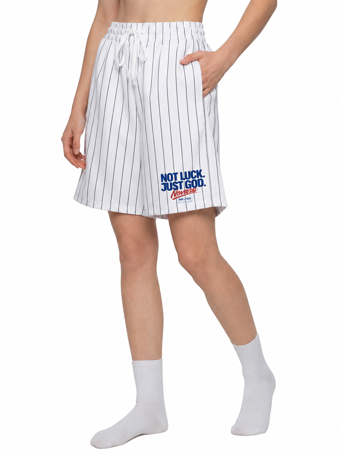 Pinstripe Baseball Shorts - Novara Studio