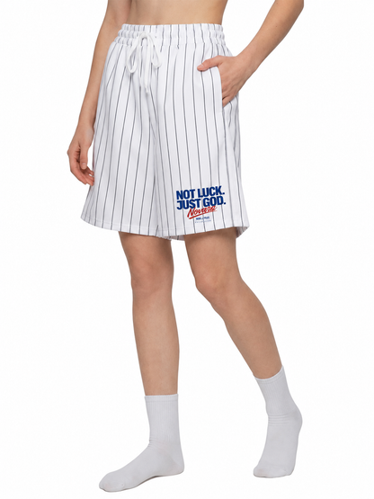 Pinstripe Baseball Shorts - Novara Studio