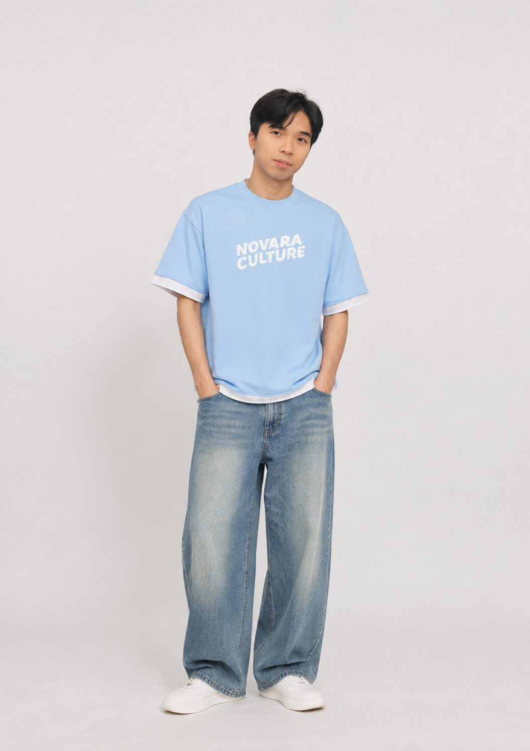 Unisex Boxy Color Block T-Shirt ODMPOD Novara Studio
